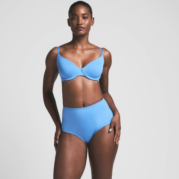 SKIMS SWIM HIGH WAISTED FULL BRIEF BIKINI BOTTOM TIDE M - Picture 3 of 6